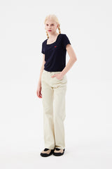 スモールチェリースクエアネッククロップTシャツ / SMALL CHERRY SQUARE NECK CROP T-SHIRT [NAVY]