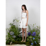 トラックアンバランスノースリーブトップ / TRACK UNBALANCE SLEEVELESS TOP - WHITE