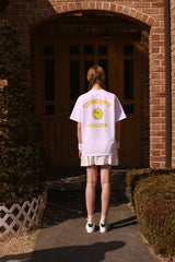 テニスボールクルーネックホワイトユニセックスTシャツ / Tennis ball crew neck white Unisex T-shirt