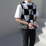 Uno Checker Town Knit Vest (2color) (6677041053814)
