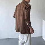 SI リネン半袖ジャケット / SI Linen Short-Sleeved Jacket (2 colors)