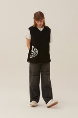 キルシードゥードゥルチェリーベスト／DOODLE CHERRY VEST [BLACK] (6697591799926)
