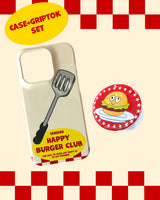 [Glossy case epoxy grip talk set] Happy Burger Club