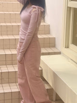 シュガーリボンスリットラウンドTシャツ / Sugar Ribbon Slit Round T-Shirt