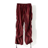 サイドシャーリングダブルストラップパンツ / SIDE SHIRRING DOUBLE STRAP PANTS_RD