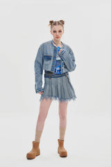 デニムプリーツスカート / DENIM PLEATS SKIRT