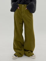 リブコーデュロイビジョパンツ/no.7715 Ribbed Corduroy Bijo Pants (2color)
