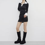 Sophie Velvet Square Long Boots