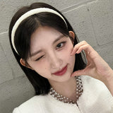 クウィーニーツイードヘアバンド/queenie tweed hairband_white