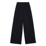Classic Pintuck Wide Pants [NAVY] (6618884702326)