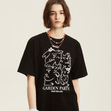 ガーデンパーティー図面Tシャツ/ Garden Party Drawing T-shirt - 5COLOR