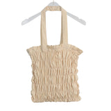 Wave smocking bag Ⅱ (light yellow) (6657234206838)