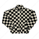 UIウールチェックタートルネックジップアップ/UI Wool Check Turtleneck Zip-Up (2 colors)