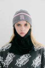 ロゴラインビーニー / BSR2223FWBN060 BSR LOGO LINE BEANIE GRAY