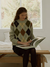 Wool jacquard knit (6653802315894)