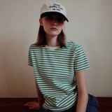 エンボストライプT / EMBO STRIPE TEE_GREEN
