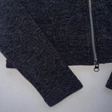 Turtleneck ribbed zip-up