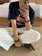リネンワイドバンディングパンツ