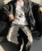 スクラッチスリーブT / Scratch Sleeve Tee (2 color)