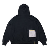 INSIDEOUT OVERSIZED BIO-WASHED HOODIE V2  WHITE / BLACK