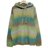 (UNISEX) カラフルグラデーションオーバーニットフード