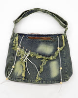 Tota Y2K Fringe Washed Denim Cross Bag