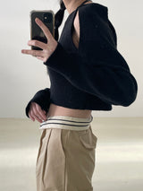 Waist point two tuck slacks