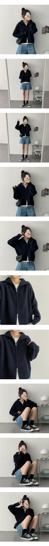 トグラング2WAYニットジップアップ / Tograng Two-Way Knit Zip-Up
