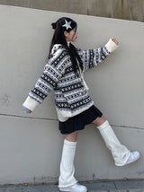イグルーフードロングニットウェア / Igloo hooded long knitwear