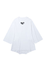  BLUR HEART CAPE SLEEVE T-SHIRTS_WHITE