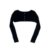 Underboob button cardigan