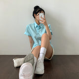 Buttoned Front Loose Fit Shirt