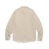 オーバーフィットドットプリントシャツ/OVERFIT DOT PRINT SHIRT-BEIGE