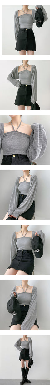 ルーピーホルターネック, ボレロカーディガンセット / Loopy Halterneck, Volero Cardigan Set