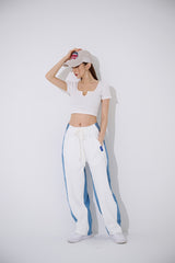 ミニVゴルジクロップTシャツ/TOP(9348) Mini V Golgi Crop Tee