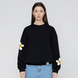 [UNISEX] Multi-tape flower smile drawing sweatshirt