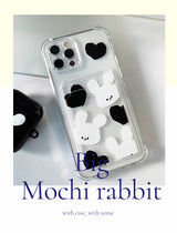 キングモチラビットカードフォーンケース / King Mochi Rabbit Card Phone Case Black