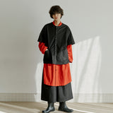 ラウンドハーフシャツ / unisex round half shirts jacket black