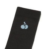 モノチェリーカラーコンビネーションソックス／MONO CHERRY COLOR COMBINATION SOCKS [GRAY CHARCOAL]