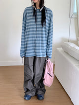 Tissue Coated Parachute Two Way Jogger Wide Pants