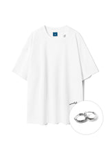 カーブネックロゴ半袖Tシャツ / Curved Neck Logo Short Sleeve T-shirt T75 White