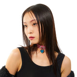 ハートレザーチョーカー/0 8 Haert Leather Choker - PINK