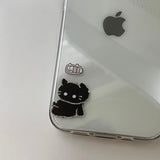 Black - Charge Somecat Couple Phone Case
