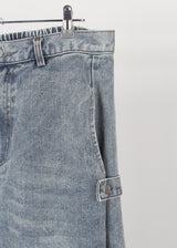 SIDE BALLOON WIDE DENIM