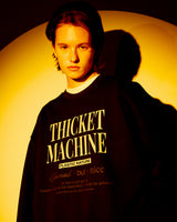 チケットマシンタイポスウェットシャツ/THICKET MACHINE TYPO SWEATSHIRT-NAVY