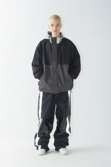 ワイドフーディージャケット/BSR2223FWJK047 WIDE HOODED JACKET BLACK