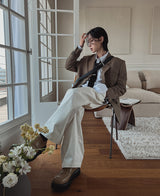 セレーナチェックブレザー / Selena check blazer (1 color)