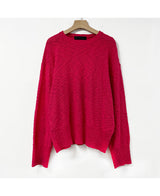 ビビットタイトルニット/vivid titled knit (4 color)