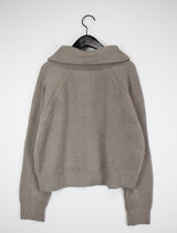 2WAYハイネックニットジップアップ / Two-way high-neck knit zip-up (2color)
