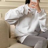 [BELLIDE MADE] point embroidery sweat